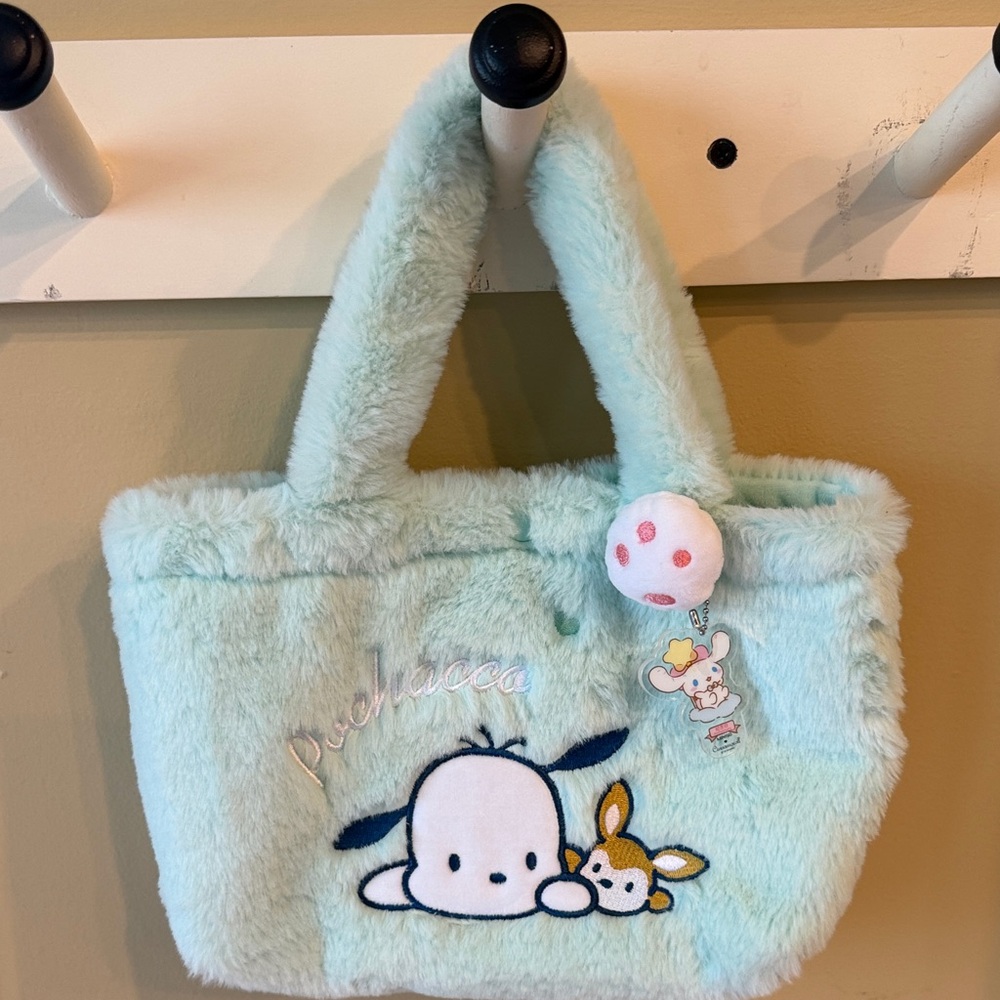 Plush Kids Miniso Pachacca Tote Bag - Mint Green